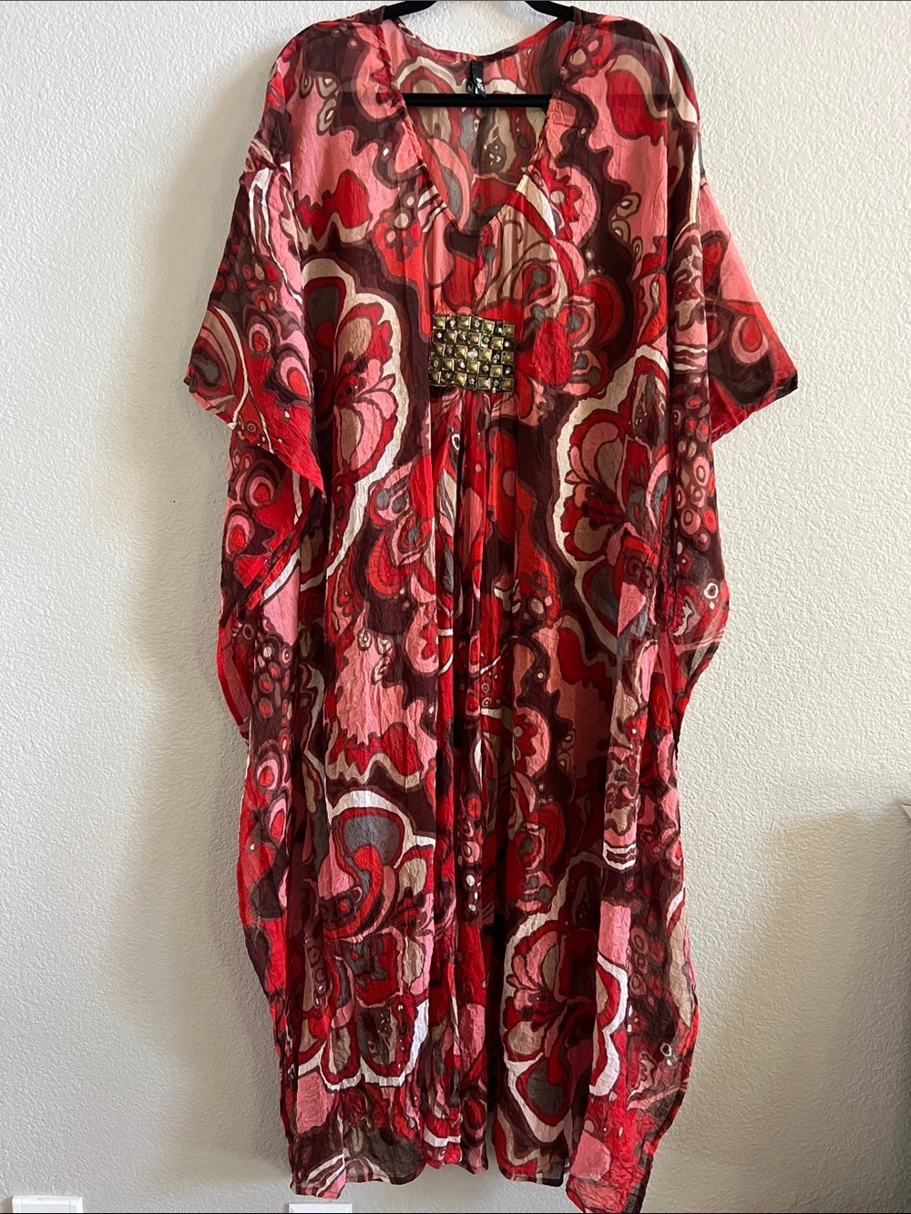 Phool Women’s Sheer Chiffon Kaftan Dress Size One Size